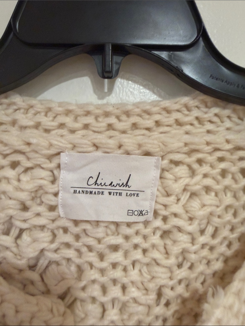 Chicwish Wool Blend Knit Your Love Ivory Pom-Pom Chunky Open Cardigan - Picture 2 of 4